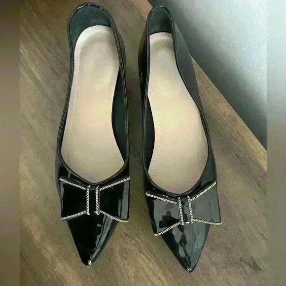 Women's Bow Block Heels Pumps - Picture 5 of 8